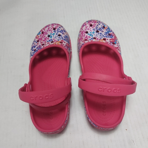 Crocs Karin Mary Jane Slip-on Clogs, Pink Leopard Lightweight Sandals Si… - Picture 13 of 13